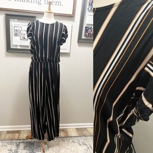Black Striped Romper XL (16/18)